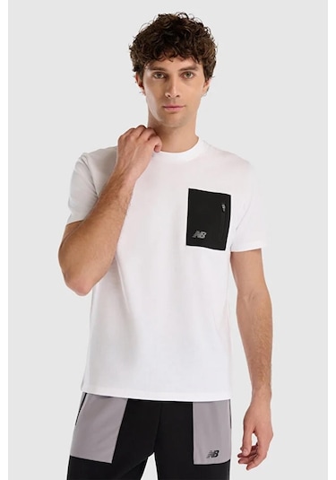 New Balance Lifestyle Men Tshirt Beyaz Beyaz