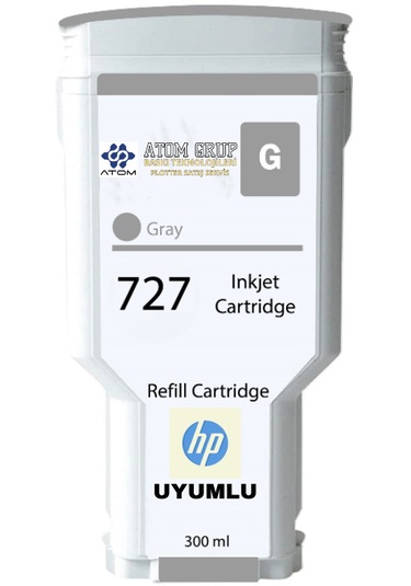 Hp 727-f9j80a Gri Gray Uyumlu Kartuş 300 Ml