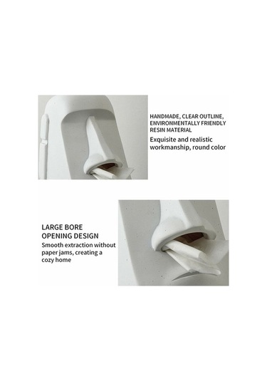 Novahub Moai Doku Kutusu Tutucusu: Mutfak, Yatak Odası, Ofis Dekoru - Reçine Doku Dispenseri Diğer