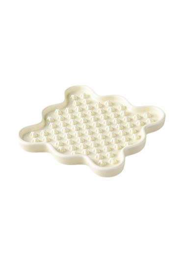 Suntek Köpek Yavaş Besleme Kabı Taşınabilir Evcil Beyaz