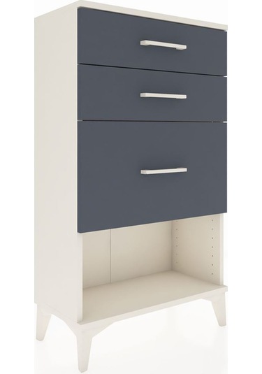 Arges Komodin 3 Çekmeceli 60x30x106 Aytaşı-antrasit Aytası