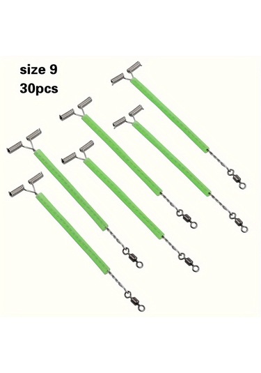 Kızdırma Uçlu Yem Hatları - Döner Fırdöndülü T Şekilli Dengeli Kol Konektörleri - 9mm