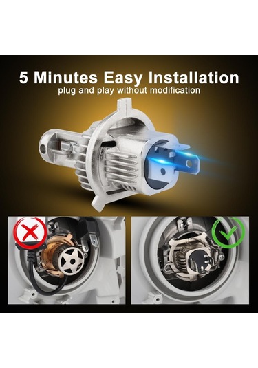 2 Adet H7 Csp Led H4 Kablosuz 50 W 10000lm Canbus Araba Farlar H1 H3 H11 9005 Hb3 9006 Hb4  Hi/lo Işın Moto Farlar Sis Lambası 6000 K Beyaz H11 H8 H9