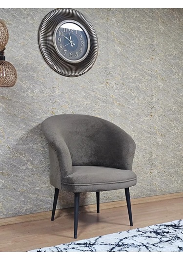 Tekli Teddy Siyah Boyalı Sivriltme Ayak Çay Seti Koltuk Tekli Ber Çok Renkli