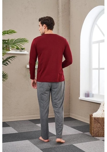 Pjs 23707 Erkek Bisiklet Yaka Pijama Takım 001