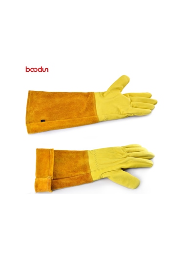 Geeksen Xl Sarı Bahçe Eldiveni - Özel Kürk, Budama Ve Ziraat İşlerinde Koruma, Keskin Nesnelerden Güvenli