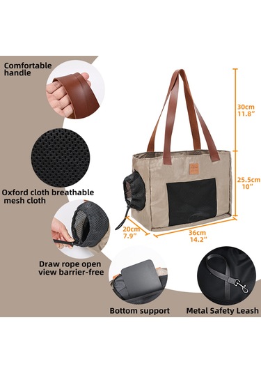 Qingmipy Taşınabilir Kedi Ve Köpek Çantası - Nefes Alabilir, Dayanıklı, Büyük Kapasiteli Moda Taşıyıcı