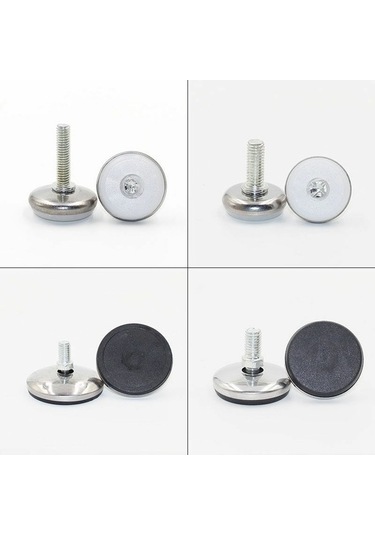 Flybuy Bosphorusboutique Mutfak Sandalye Ayakları 25mm Ayarlanabilir Dişli Şimli Sandalye Şaft Paketi Beyaz M8 -