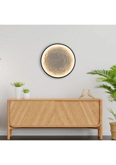 Led Aplik Luna 30 Cm Siyah