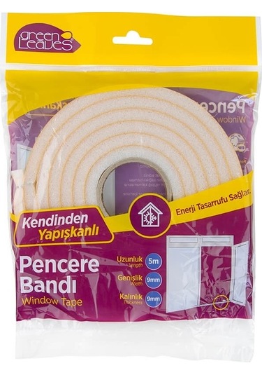 Greenleaves Süngerli Pencere Bandı 5 Metre 9 Lu Set 5 Metre