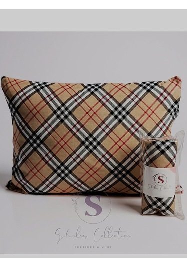 Shules Collection Burberry Tek Kişilik Lastikli Çarşaf+yastık Kılıfı Çok Renkli