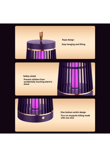 Xurunkeji Elektrikli Sivrisinek Kontrol Lambası Taşınabilir Sivrisinek Kontrol Lambası Usb Şarjlı Sivrisinek Kovucu İç Ve Dış Mekan Kullanımı İçin