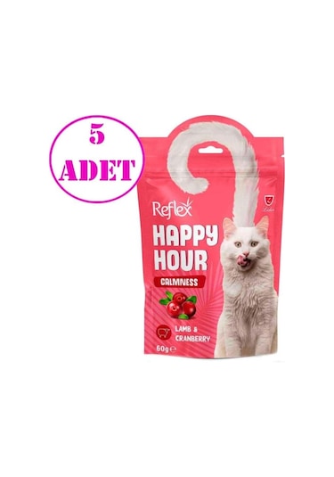 Reflex Kedi Ödülü Happy Hour Sakinleşmeyi Destekleyici 60 Gr 5 Ad