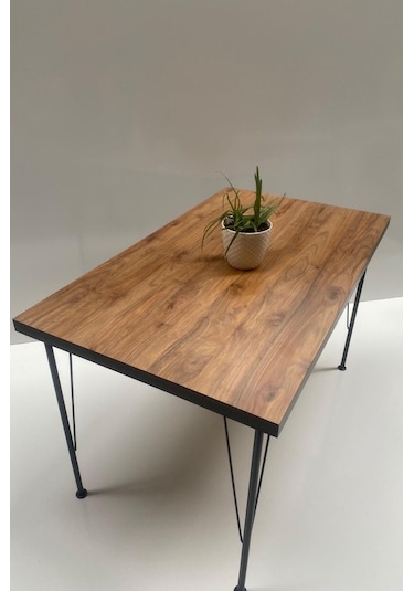Demo Tanraf Andera Mutfak Masası 120X70 Cm Ebat Metal Ayaklı