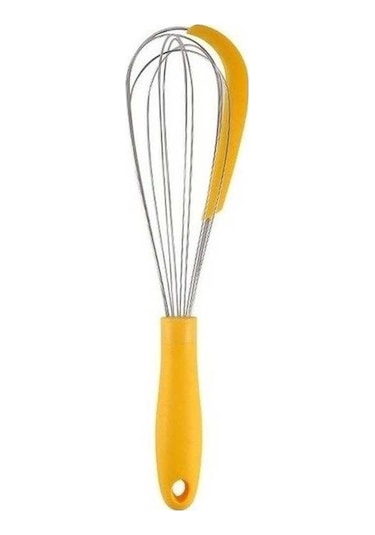 Fastbuy El Yapımı Paslanmaz Çelik Tel Yumurta Çırpıcı Mutfak Yardımcısı Profesyonel Sarı Ev Tipi Sarı