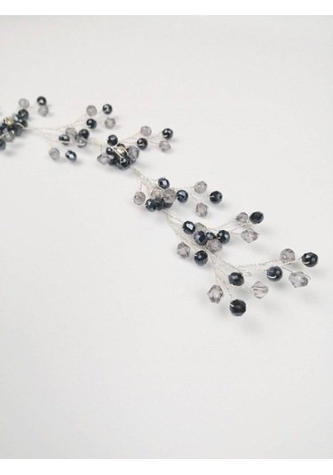 FdayAksesuar Füme Kristal Taşlı Saç Ve Türban Aksesuarı FRDY31328