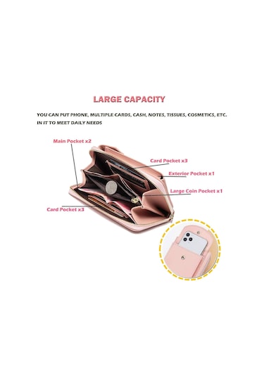 Kadın Çapraz Askılı Telefon Çantası Pembe Diğer