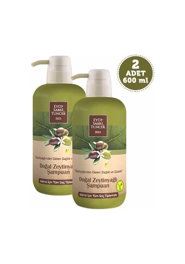 Eyüp Sabri Tuncer Doğal Zeytinyağlı Şampuan 2 x 600 ML