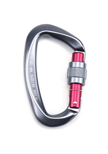 Besthome1 25kn Vidalı Kilitli Karabina, 2500kg Kapasiteli, Dayanıklı Alüminyum, Kamp & Tırmanış İçin Uygun