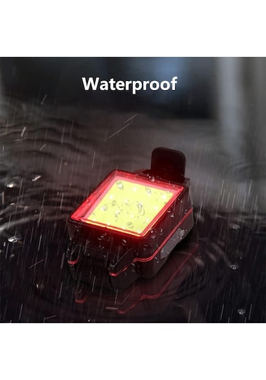 Forte Gt 6169 Bisiklet Arka Işık 3 Modlu 120 Lümen Usb Şarjlı Güçlü Arka Stop Gri - Siyah