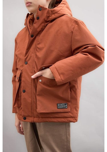 DeFacto Erkek Çocuk Su İtici Kapüşonlu Mont C5980A824WNBN52