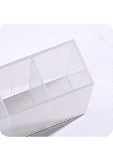 Moveevo Üç Bölmeli Şeffaf Plastik Duvarlı Saklama Kutusu - Delmezsiz Özlü Yapistırmalı - Makyaj, Kalem Ve Küçük Eşyalar İçin Ev/banyo Organizerı Diğer