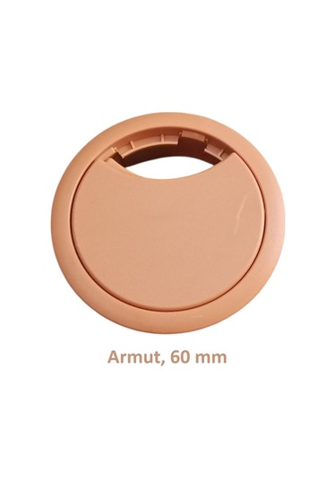 Adilon Masa Üstü Kablo Kanalı Deliği Kapağı Armut Masa Kapağı 6 Cm 5 Adet