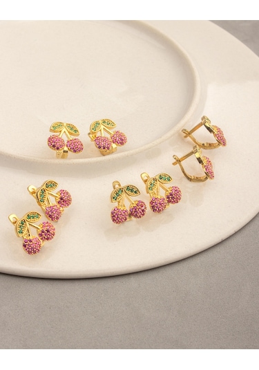 925 Ayar Gümüş Çocuk Kiraz Küpe