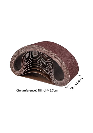 Hallow-3 X 18 İnç Zımpara Kayışları 76x457mm , Paket Başına