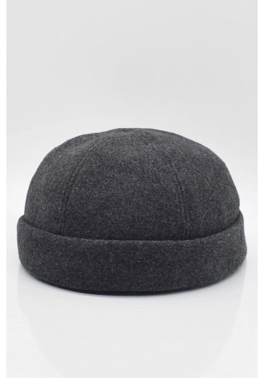 Kışlık Yeni Stil Yün Retro Hip-Hop Docker Şapka Antrasit-Antrasit-Standart