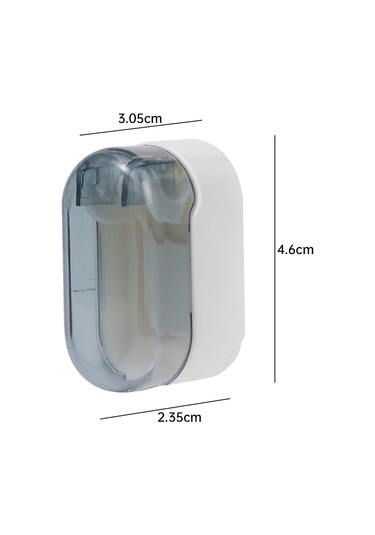 1-5 Adet Diş Fırçası Tutucular Kapaklı Yumruksuz Duvara Monte Diş Fırçası Gray 1pc Gri