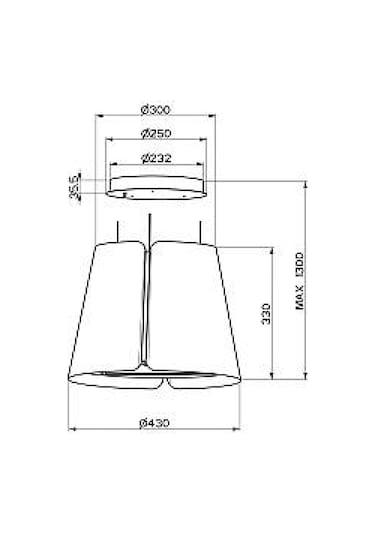 Faber Beat DG Matt F45 Ada Tipi Davlumbaz