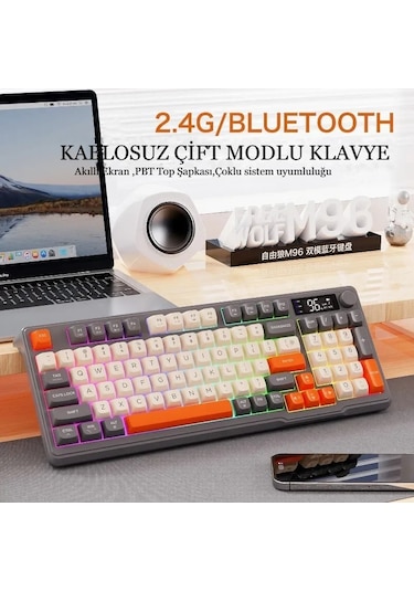 2.4g Bluetooth Çift Bağlantı Gaming Oyuncu Klavye Manyetik Klavye