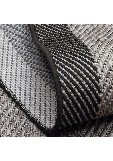 Eko Halı Mono Mno 02 Dark Grey Kaymaz Tabanlı Kilim