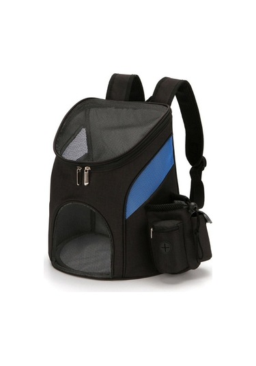 Fochsia Taşınabilir Katlanabilir Evcil Kedi Ve Köpek Taşıma Sırt Çantası, Boyut: S Siyah Mavi