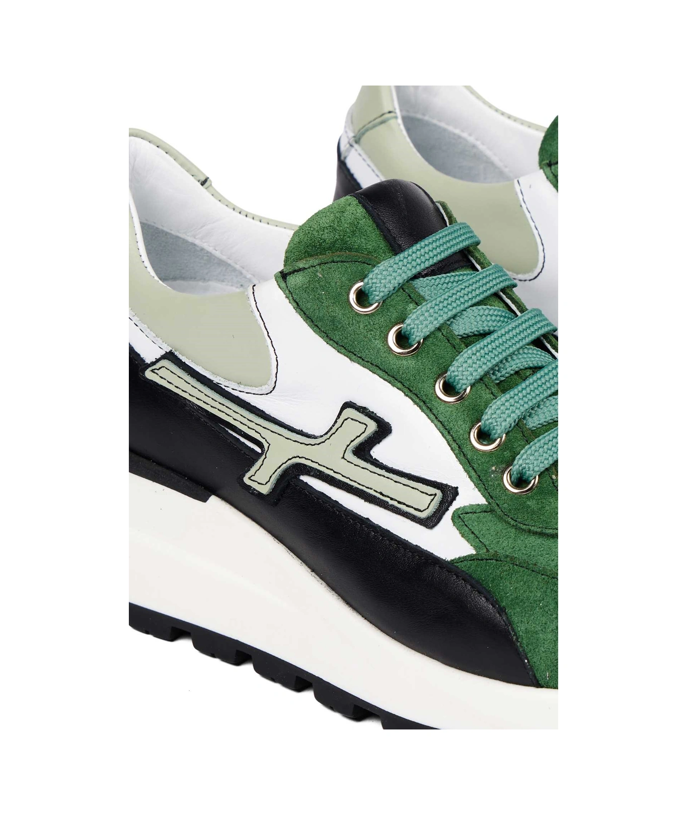 Bestello Bağcıklı Termoplastik Sneaker 101-evaıt-07 Kadın Ayakkabı Yesıl-sıyah