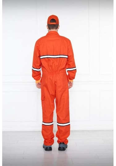 16/12 Gabardin Yazlık Tulum Turuncu