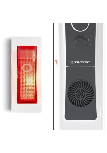 Trotec TRH 22 E 2400 W 9 Dilim Fanlı Yağlı Radyatör