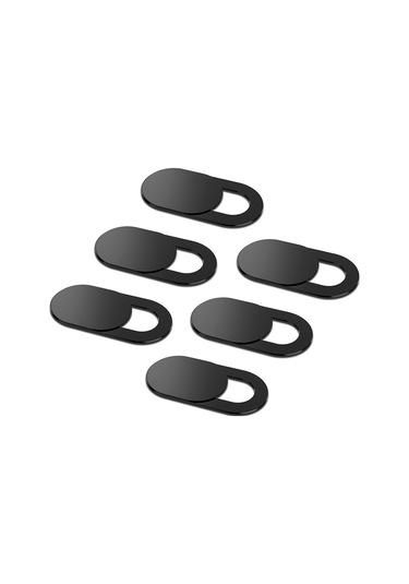 Maiyame Kamera Koruması, Kaydırmalı Kapatıcı, Telefon/tablet/dizüstü Bilgisayar Uyumlu, Siyah, 6 Adet Paket