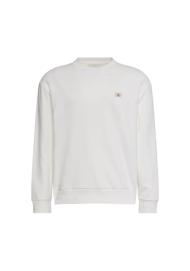 Ls Eu 350terry Badge Crewneck Sw Beyaz Erkek Sweatshirt-8445 Bright White