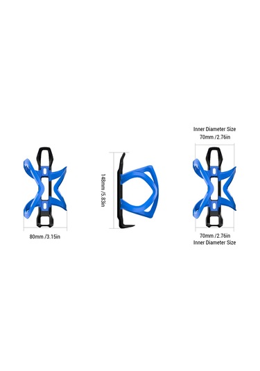 Neevoyu Bisiklet Su Şişesi Tutucusu, Yol Ve Dağ Bisikletleri İçin Evrensel, Hafif Ve Sağlam, Mavi Renk, Bisiklet Malzemesi Mavi