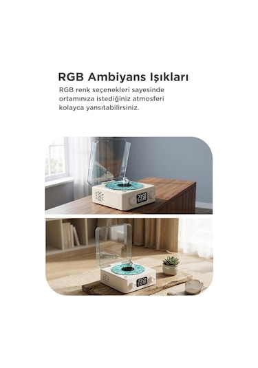 Torima Q3 Bluetooth 5.0 Dijital Saatli Pikap Tasarımlı Radyolu Şarjlı Hoparlör