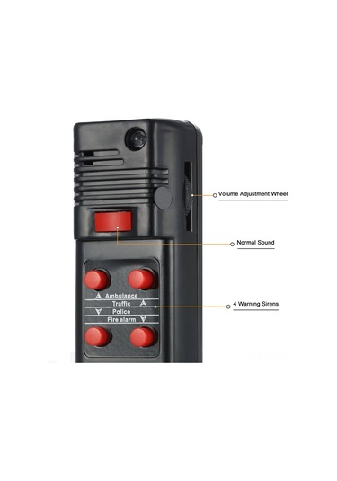 Honmex 12v 60w 5 Sesli 300db Yüksek Sesli Alarm Sireni, Araba, Minibüs, Motosiklet Ve Botlar İçin Evrensel Abs Plastik Horn