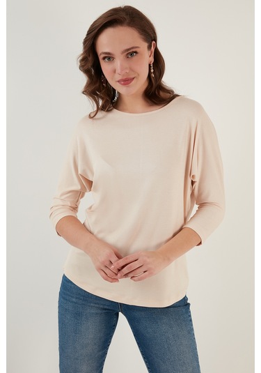 Lela Bisiklet Yaka Truvakar Kol Bayan Bluz 5861416Y Taş