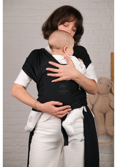 Sırt Destekli Ayarlanabilen Sling, Taşıma Şalı, Ana Kucağı Siyah