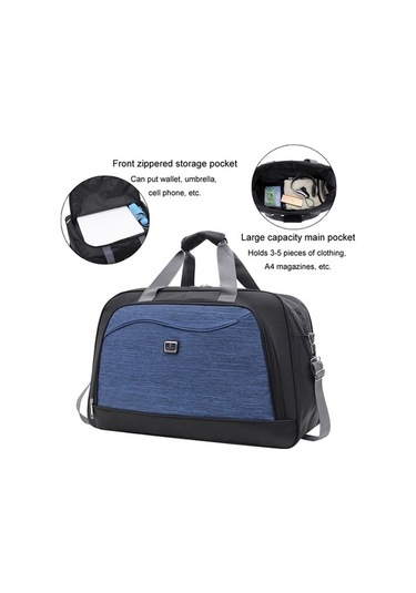 Tongxida Geniş Kapasiteli Bagaj Çantası İş Seyahat Çantası Hafif Çapraz Çanta, Boyut: Büyük Siyah Siyah