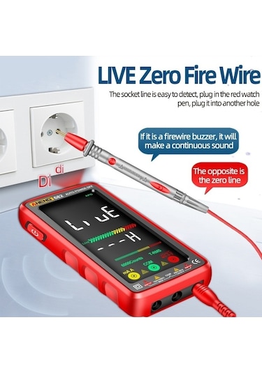 Xinxin 682 Smart Va Ters Ekranlı Otomatik Aralıklı Şarj Edilebilir Multimetre Xinxin