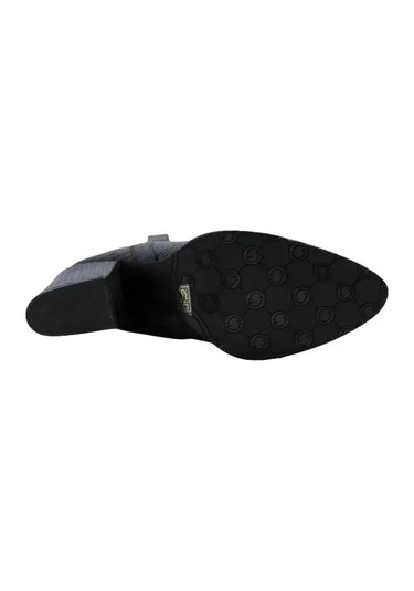 Poletto Hakiki Deri Sıyah Çizme Topuklu 855 43 V1 S-1048 Siyah