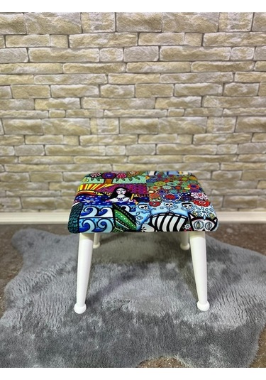 Trend Lake Diego Ahşap Ayak Uzatma Pufu Makyaj Koltuğu Bench Tabure