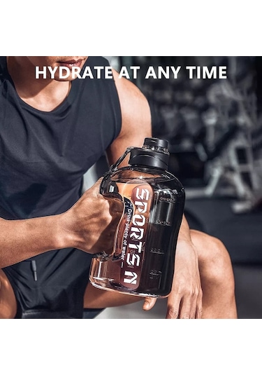 2.7L Büyük Kapasiteli Spor Şişe Için Spor Şişe Pipetli Bardak Bpa Ücretsiz Büyük Spo Içki Şişeleri Erkekler Suluk, Matara 42202774